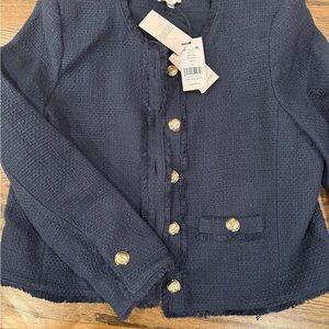 Elegant Navy Jacket with Gold Accents